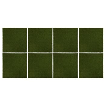Plăci de iarbă artificială, 8 buc, 50x50x2.5 cm, cauciuc