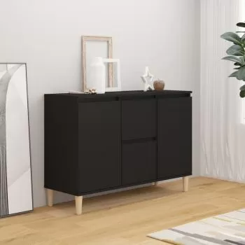  Servantă, negru, 101x35x70 cm, lemn prelucrat