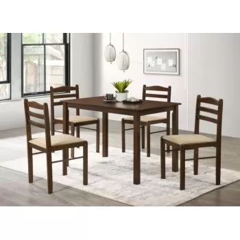Set masa Parma cu 4 scaune, Maro, 110x70x73cm, UnicSpot