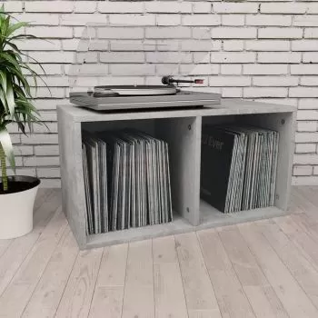 Cutie de depozitare vinyl-uri, gri beton