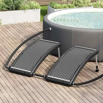 Panou solar de încălzire de piscină, 2 buc., 110x65 cm, curbat