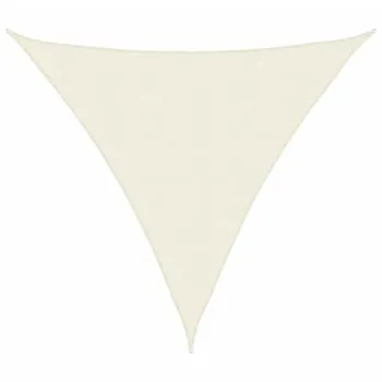  Parasolar din țesătură oxford, triunghiular, 5 x 5 x 5 m, crem 