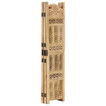  Paravan cameră sculptat manual 5 panouri 200x165 cm mango