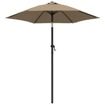  Umbrelă de soare, gri taupe, 200 x 224 cm, aluminiu