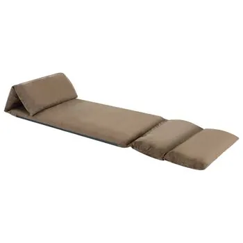  Scaun de podea pliabil, gri taupe, microfibră