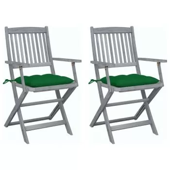 Set 2 bucati scaune pliabile de exterior, verde