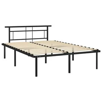  Cadru de pat, negru, 140 x 200 cm, metal