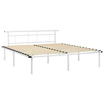  Cadru de pat, alb, 180 x 200 cm, metal