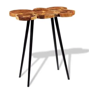  Masă bar lemn masiv de salcâm, model bușteni 90x60x110 cm
