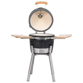 Grătar Kamado cu afumătoare din ceramică 81 cm 