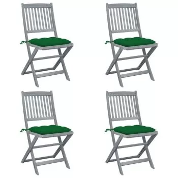Set 4 bucati scaune pliabile exterior, verde