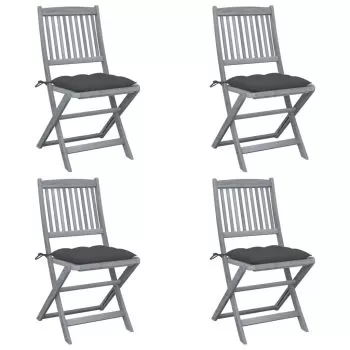 Set 4 bucati scaune pliabile de exterior, antracit