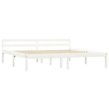  Cadru de pat, alb, 180 x 200 cm, lemn masiv de pin