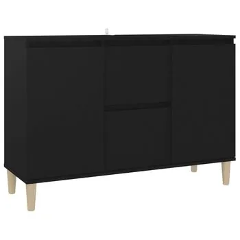  Servantă, negru, 101x35x70 cm, lemn prelucrat