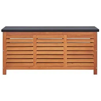  Ladă depozitare grădină, 117x50x55 cm, lemn masiv de eucalipt