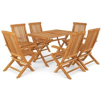  Set mobilier grădină, 7 piese, lemn masiv de tec