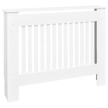 Mască de calorifer încălzire, dulap radiator, alb, 112 cm, MDF