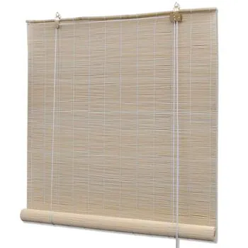  Jaluzele din bambus natural tip rulou, 4 buc., 120 x 160 cm