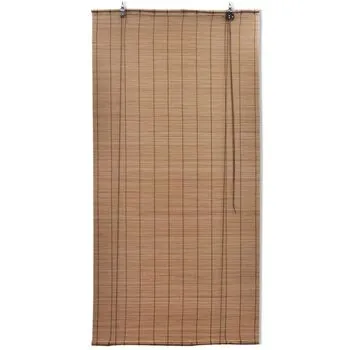  Jaluzele din bambus tip rulou, 2 buc., maro, 80 x 160 cm