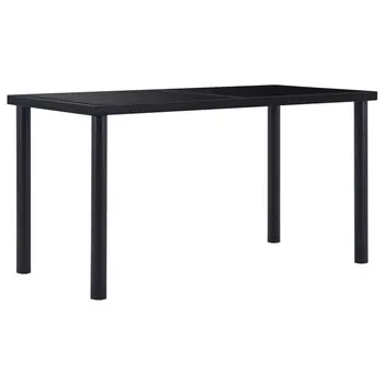  Set mobilier de bucătărie, 5 piese, negru, piele ecologică