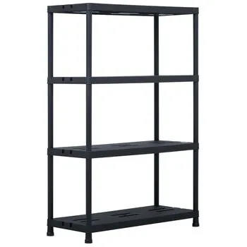  Rafturi de depozitare 2 buc. negru 90x40x138 cm plastic 220 kg