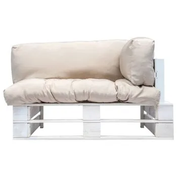  Canapea de grădină din paleți cu perne nisipii, lemn de pin