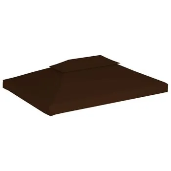  Acoperiș de pavilion, 2 niveluri, maro, 4x3 m, 310 g/m²