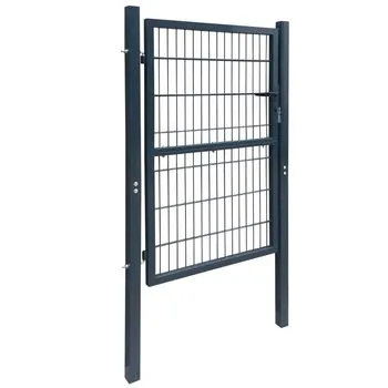  Poartă pentru gard 2D (simplă), gri antracit, 106x210 cm