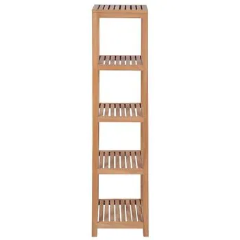  Raft depozitare baie, 4 niveluri, 42x42x165 cm, lemn tec masiv
