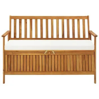  Bancă de depozitare grădină 120x63x84 cm lemn masiv salcâm XL 