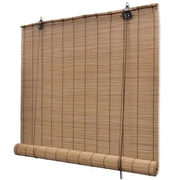  Jaluzea tip rulou, maro, 150 x 160 cm, bambus