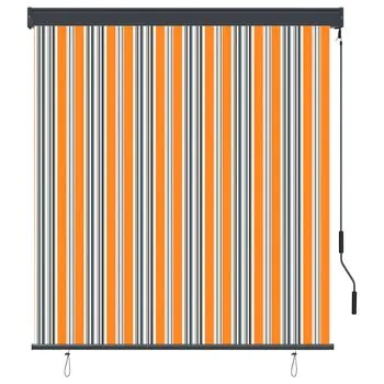  Jaluzea tip rulou de exterior, galben și albastru, 140 x 250 cm