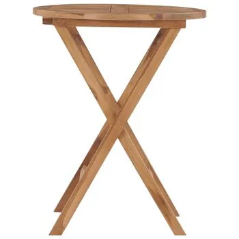  Masă de grădină pliabilă, 60 cm, lemn masiv de tec 