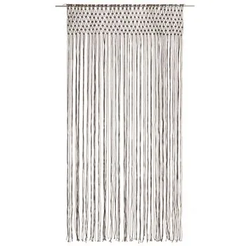 Perdea macrame, gri taupe,140 x 240 cm, bumbac