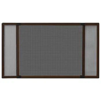  Plasă insecte extensibilă pentru ferestre, maro, (75-143)x50 cm