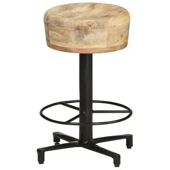  Scaune de bar, 2 buc., 52 cm, lemn masiv de mango