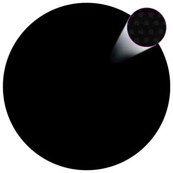  Folie solară plutitoare piscină, negru/albastru, 417 cm, PE