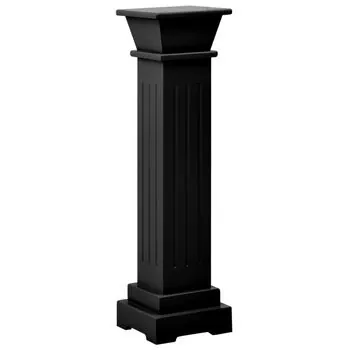  Suport plante clasic formă stâlp pătrat negru 17x17x66 cm MDF