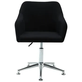  Scaun de birou pivotant, negru, material textil