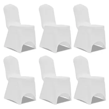  Huse elastice pentru scaun, 12 buc., alb