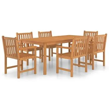  Set mobilier de grădină, 7 piese, lemn masiv de tec