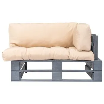  Canapea din paleți de grădină, cu perne nisipii, lemn de pin