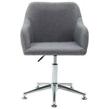  Scaun de birou pivotant, gri deschis, material textil