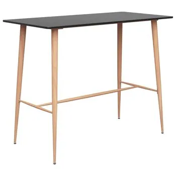  Set mobilier de bar, 7 piese, negru și alb