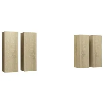  Dulapuri TV 4 buc. stejar Sonoma 30,5x30x90 cm, lemn prelucrat