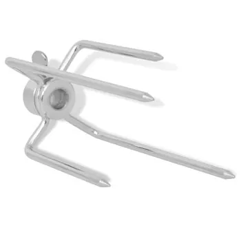  Țepușe pentru rotisor și grătar, oțel, 2 buc.