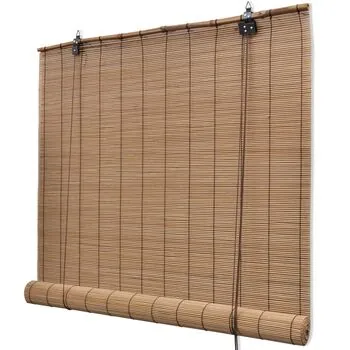  Jaluzea tip rulou, maro, 100 x 220 cm, bambus