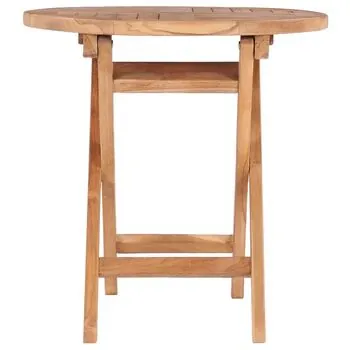  Masă de grădină pliabilă, 45 cm, lemn masiv de tec 