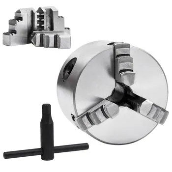  Mandrină de strung cu 3 fălci, 80 mm, oțel