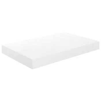  Raft de perete suspendat, alb extralucios, 40x23x3,8 cm, MDF